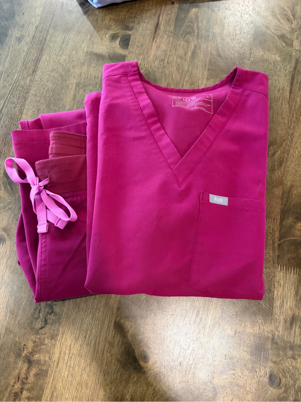 Figs Scrub Set Dark Magenta